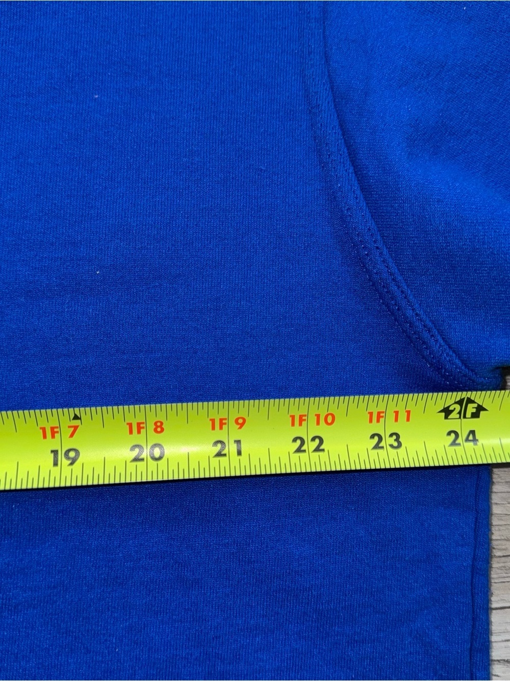 Champion Powerblend Fleece Crew Felt Script Logo Chainstitch GF88H Blue Sz XL - Picture 10 of 16